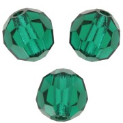 Perles rondes facettées Preciosa - Round Bead 5 mm - Emerald x15|raw }}
