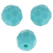 Perles rondes facettées Preciosa - Round Bead 5 mm - Turquoise x15|raw }}