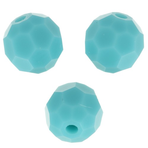 Perles rondes facettées Preciosa - Round Bead 5 mm - Turquoise x15