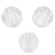Perles rondes facettées Preciosa - Round Bead 4 mm - White Opal x20|raw }}