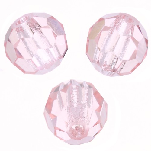 Perles rondes facettées Preciosa - Round Bead 4 mm - Light Rose x20