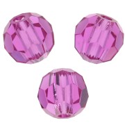 Perles rondes facettées Preciosa - Round Bead 4 mm - Fuchsia x20|raw }}