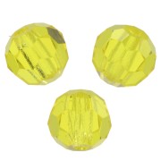 Perles rondes facettées Preciosa - Round Bead 4 mm - Citrine x20