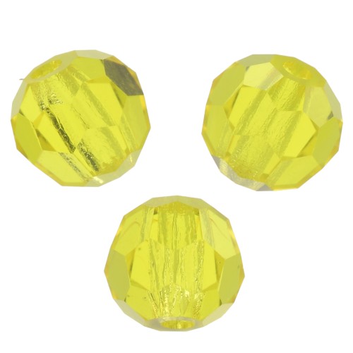 Perles rondes facettées Preciosa - Round Bead 4 mm - Citrine x20