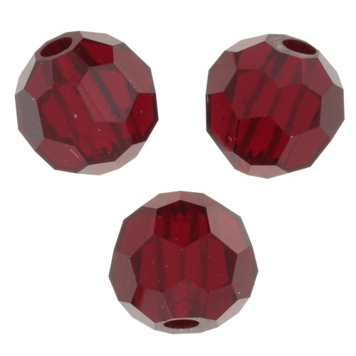 Perles rondes facettées Preciosa - Round Bead 4 mm - Siam x20