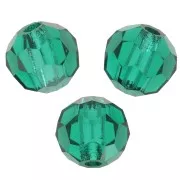 Perles rondes facettées Preciosa - Round Bead 4 mm - Emerald x20