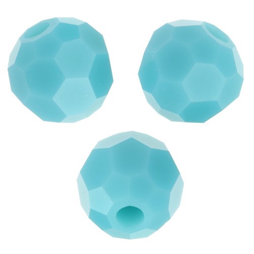 Perles rondes facettées Preciosa - Round Bead 4 mm - Turquoise x20