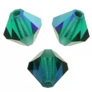 Perles toupies Preciosa - Rondelle Bead 5 mm - Emerald AB x12