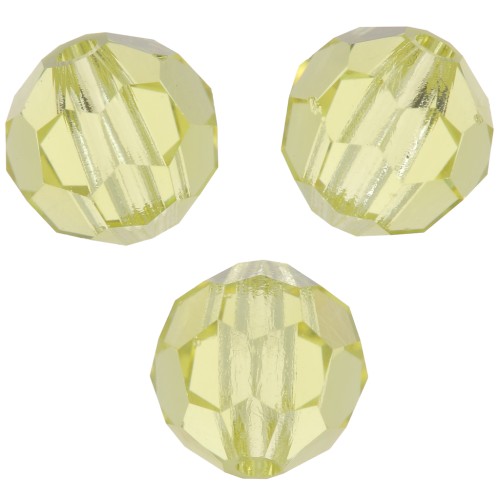 Perles rondes facettées Preciosa - Round Bead 6 mm - Jonquil x6