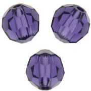 Perles rondes facettées Preciosa - Round Bead 6 mm - Deep Tanzanite x6