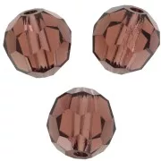 Perles rondes facettées Preciosa - Round Bead 6 mm - Light Burgundy x6