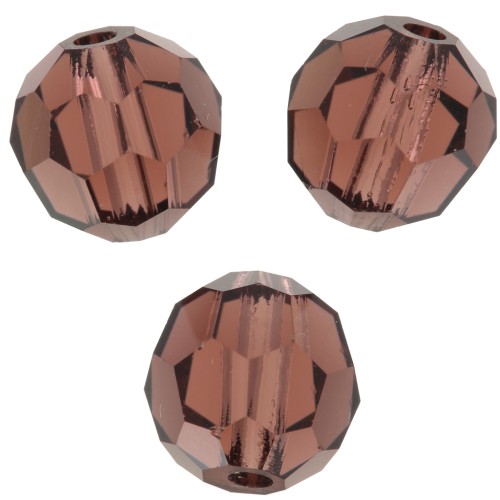 Perles rondes facettées Preciosa - Round Bead 6 mm - Light Burgundy x6