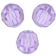 Perles rondes facettées Preciosa - Round Bead 6 mm - Violet x6|raw }}