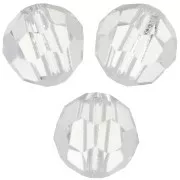 Perles rondes facettées Preciosa - Round Bead 6 mm - Crystal x6