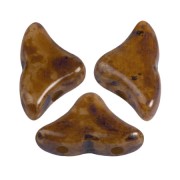 Perles en verre Hélios® par Puca® 6x10mm - Opaque Beige Travertin x10g|raw }}