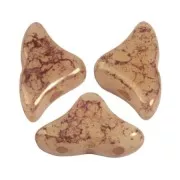 Perles en verre Hélios® par Puca® 6x10mm - Opaque Beige Bronze x10g