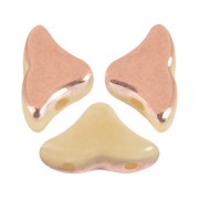 Perles en verre Hélios® par Puca® 6x10mm - Opaque Beige Capri Gold x10g