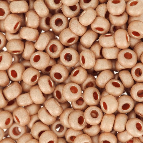 Preciosa Perles rocailles 11/0 2 mm - Terra Métallique Mat - Doré cuivré x20g