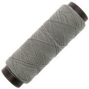 Fil plat en polyester ciré - Slam Cord pour micro macramé 0.6 mm - Gris x100m|raw }}
