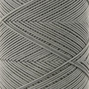 Fil plat en polyester ciré - Slam Cord pour micro macramé 0.6 mm - Gris x100m