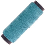 Fil plat en polyester ciré - Slam Cord pour micro macramé 0.6 mm - Turquoise x100m