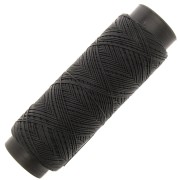 Fil plat en polyester ciré - Slam Cord pour micro macramé 0.6 mm - Noir x100m|raw }}