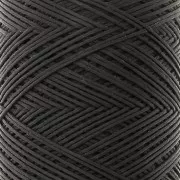 Fil plat en polyester ciré - Slam Cord pour micro macramé 0.6 mm - Noir x100m