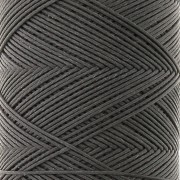 Fil plat en polyester ciré - Slam Cord pour micro macramé 0.6 mm - Gris foncé x100m