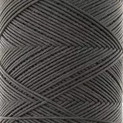 Fil plat en polyester ciré - Slam Cord pour micro macramé 0.6 mm - Gris foncé x100m