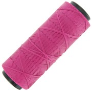 Fil plat en polyester ciré - Slam Cord pour micro macramé 1 mm - Fuchsia x100m