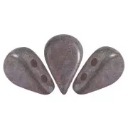 Perles en verre Amos® par Puca® 5x8 mm - Opaque White Nebula Mat x10g