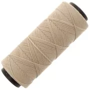 Sable - Fil plat en polyester ciré - Slam Cord pour micro macramé 1 mm - Sable x100m Fil plat en polyester ciré - Slam Cord pour micro macramé 1 mm - Sable x100m
