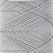 Fil plat en polyester ciré - Slam Cord pour micro macramé 1 mm - Gris x100m