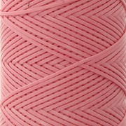 Fil plat en polyester ciré - Slam Cord pour micro macramé 1 mm - Rose x100m