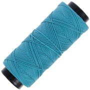Fil plat en polyester ciré - Slam Cord pour micro macramé 1mm - Turquoise x100m|raw }}