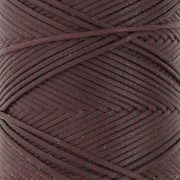 Fil plat en polyester ciré - Slam Cord pour micro macramé 1 mm Aubergine x100m