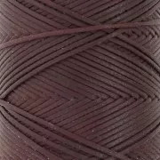 Fil plat en polyester ciré - Slam Cord pour micro macramé 1 mm Aubergine x100m