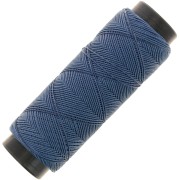 Fil plat en polyester ciré - Slam Cord pour micro macramé 0.6mm Bleu jean x100m