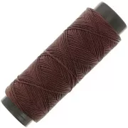 Fil plat en polyester ciré - Slam Cord pour micro macramé 0.6 mm - Cacao x100m