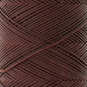 Fil plat en polyester ciré - Slam Cord pour micro macramé 0.6 mm - Cacao x100m