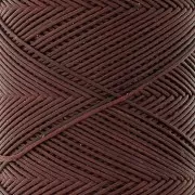 Fil plat en polyester ciré - Slam Cord pour micro macramé 0.6 mm - Cacao x100m