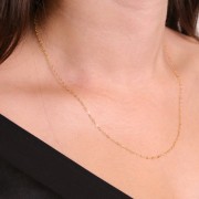 Tour de cou maille Forçat limée 1.5 mm -  Gold filled (or laminé)   x46cm