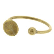 Bague réglable avec plateau pour cabochon plat 8 mm - Bronze x1|raw }}