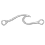 Intercalaire vague 25x6 mm avec 2 anneaux fermés - Argent 925 x1