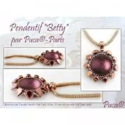 Cabochon rond en verre par Puca® 25 mm - Pastel White x1