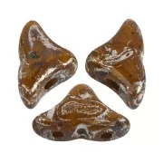 Perles en verre Hélios® par Puca® 6x10mm - Opaque Beige New Picasso x10g