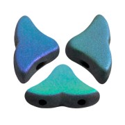Perles en verre Hélios® par Puca® 6x10mm - Jet Mat AB x10g
