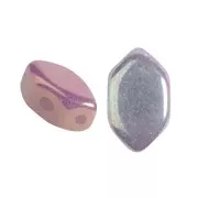 Perles en verre Paros® par Puca® 7x4 mm - Opaque White Iris Luster x10g