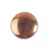 Cabochon rond en verre par Puca® 14 mm - Jet Capri Gold x1