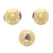 Perles stoppeur 3 mm avec un trou de 0.8 mm - Argent 925 Doré à l'or fin x5